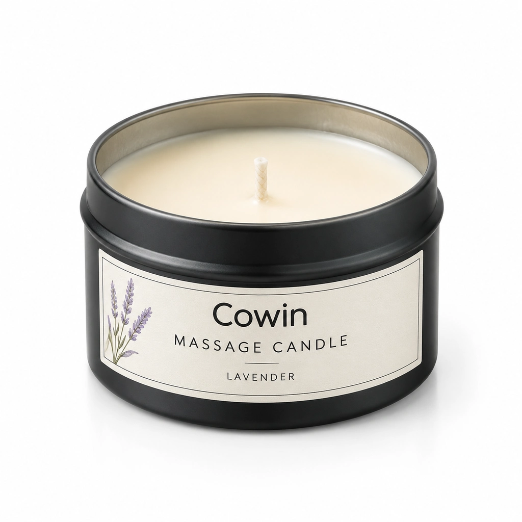 Aromatherapy massage candle tin
