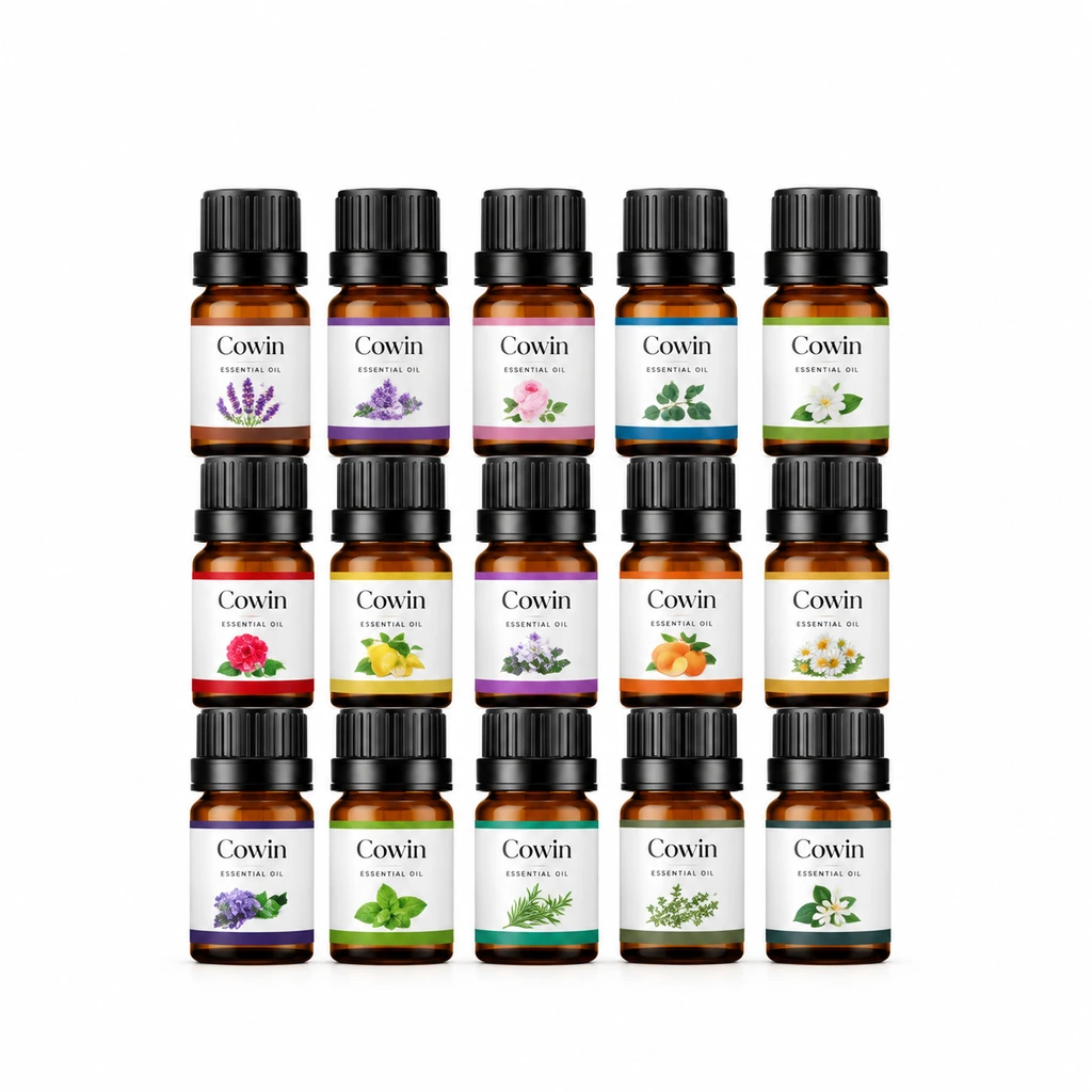 Essential oil amber bottle collection