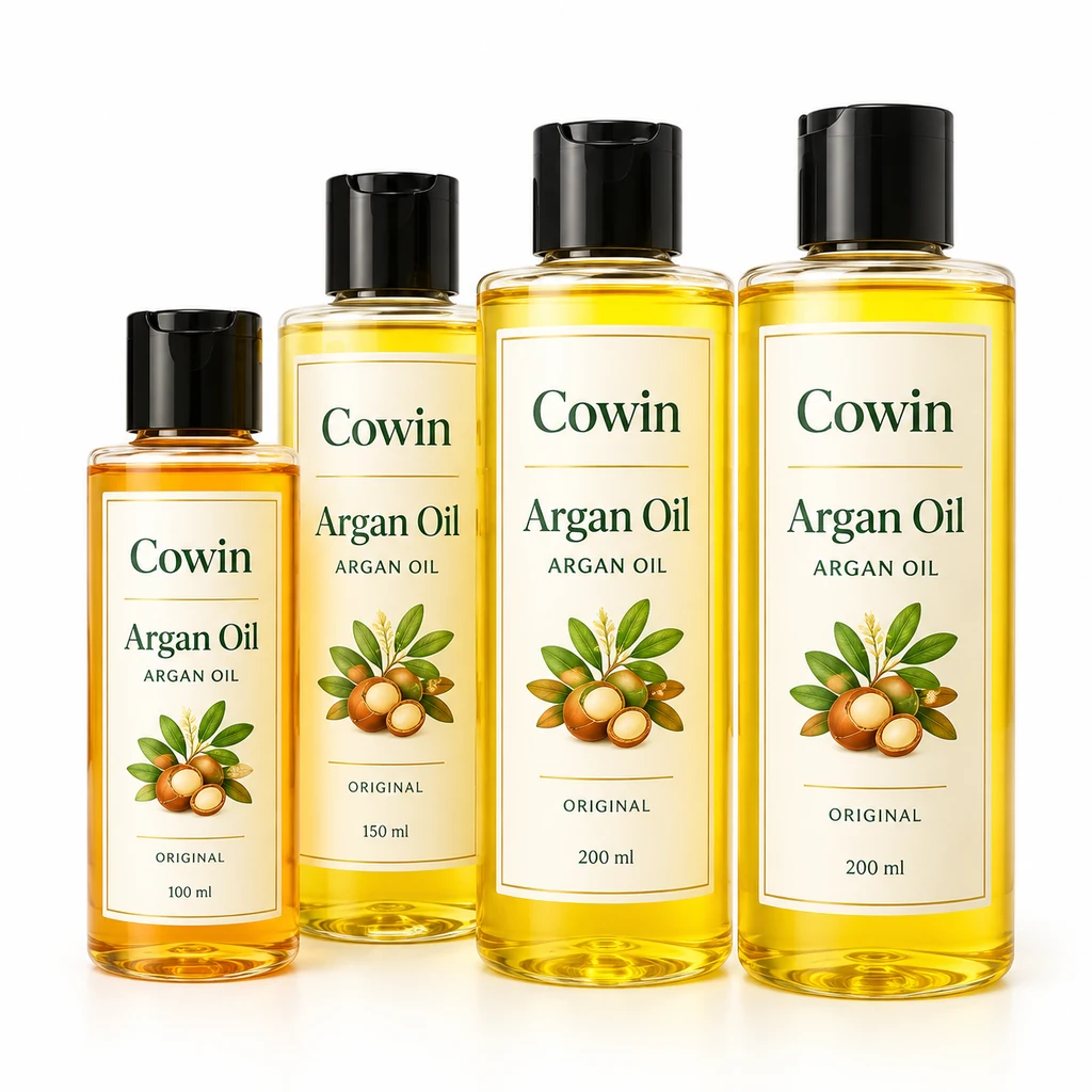 Argan oil bottle size collection
