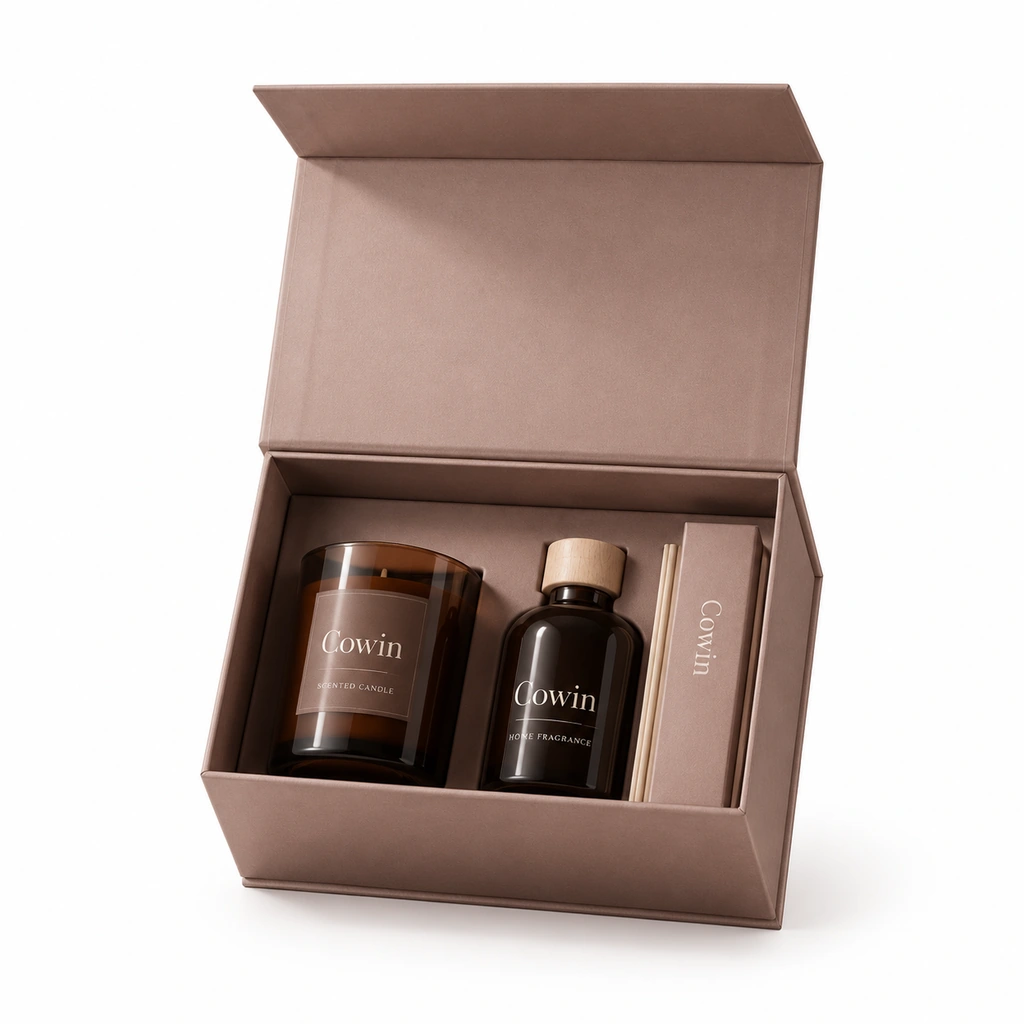 Brown candle fragrance gift box