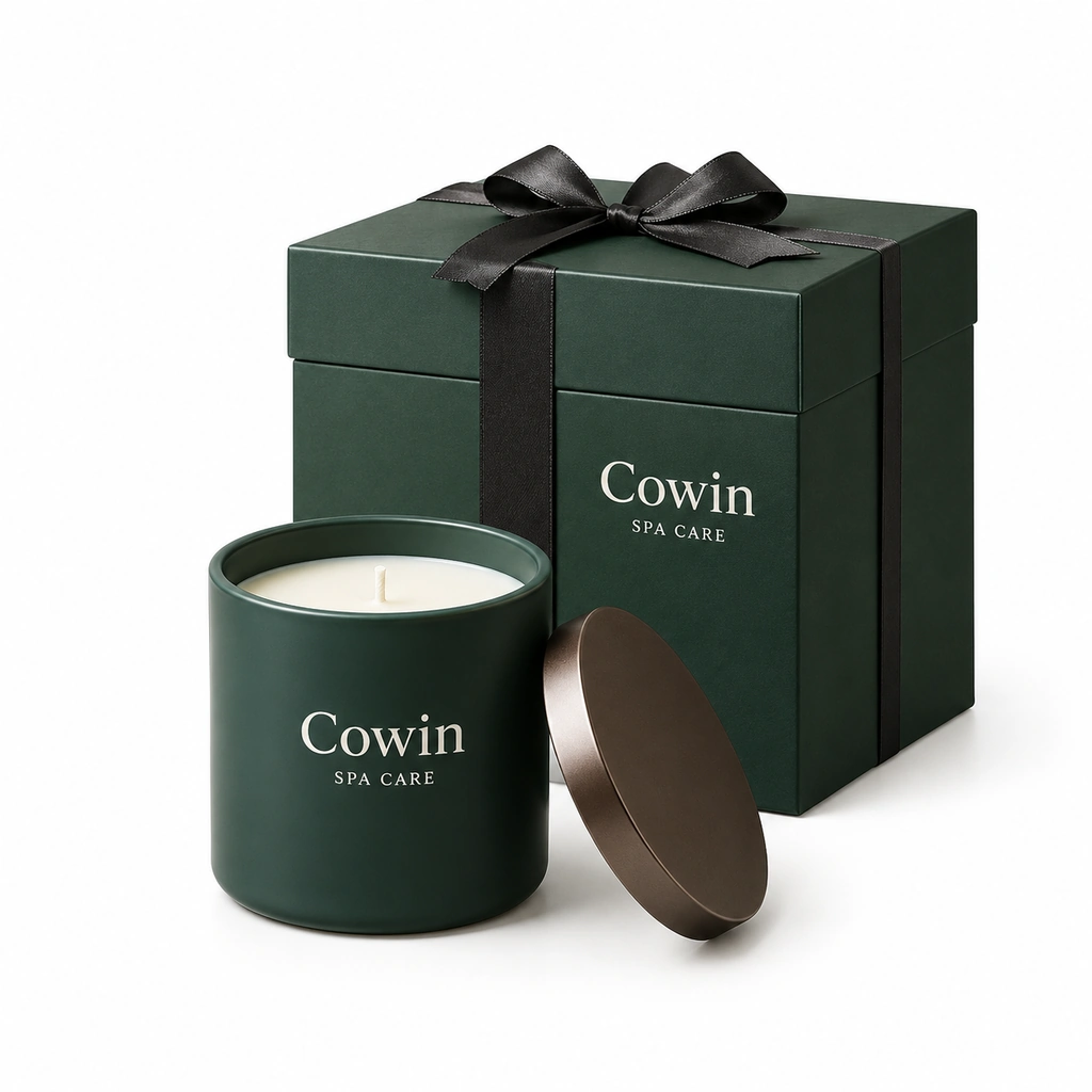 Green scented candle gift set