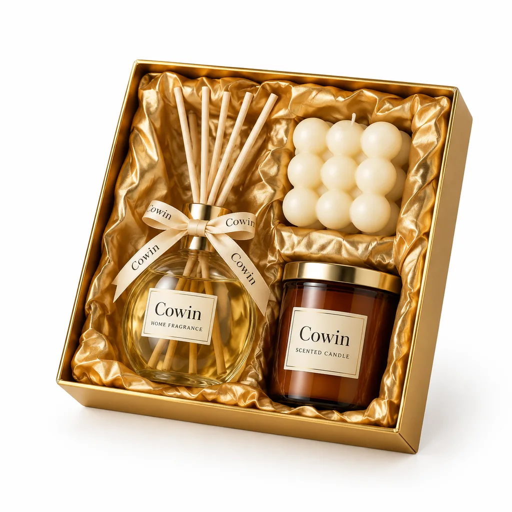 Gold candle diffuser gift box