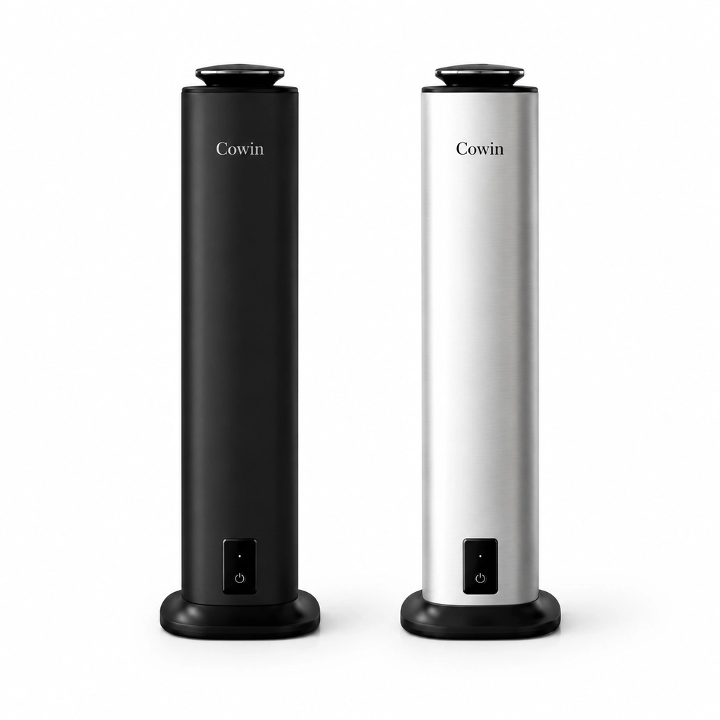 Black and silver tower diffusers