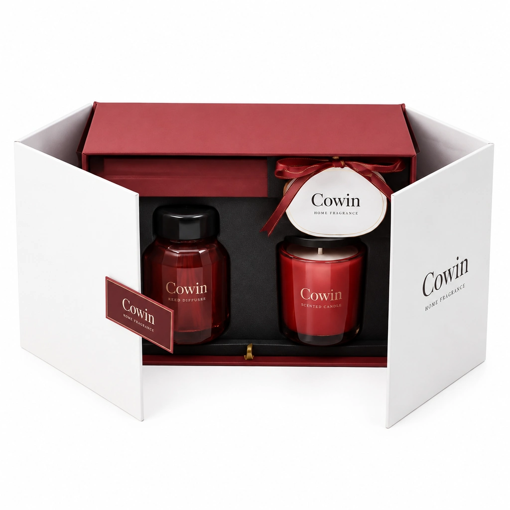 Red candle fragrance presentation box
