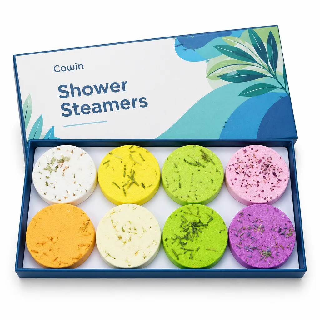 Shower steamers eight piece open gift box