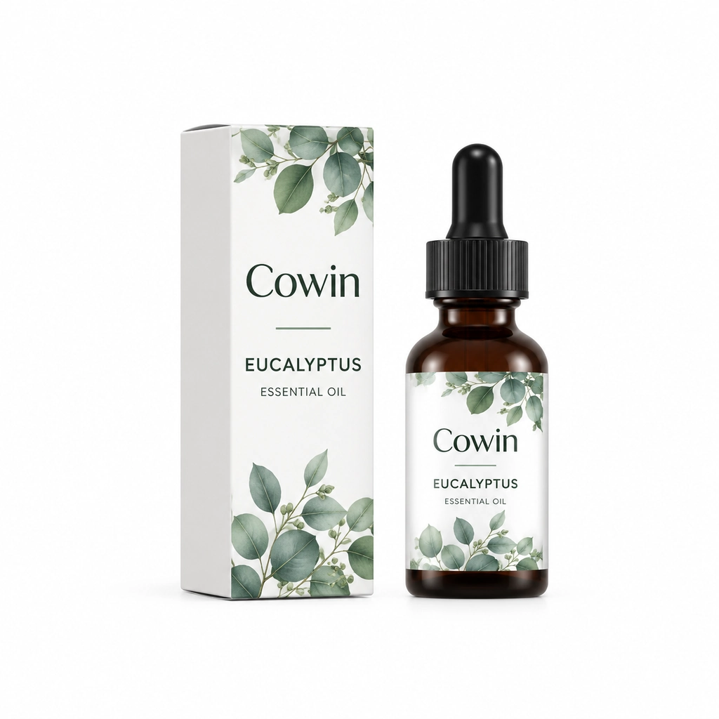 Eucalyptus essential oil dropper bottle box