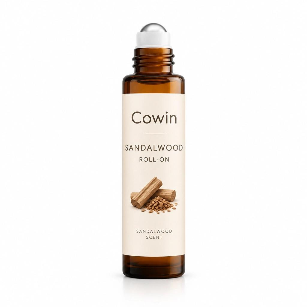 Sandalwood aromatherapy roll on bottle
