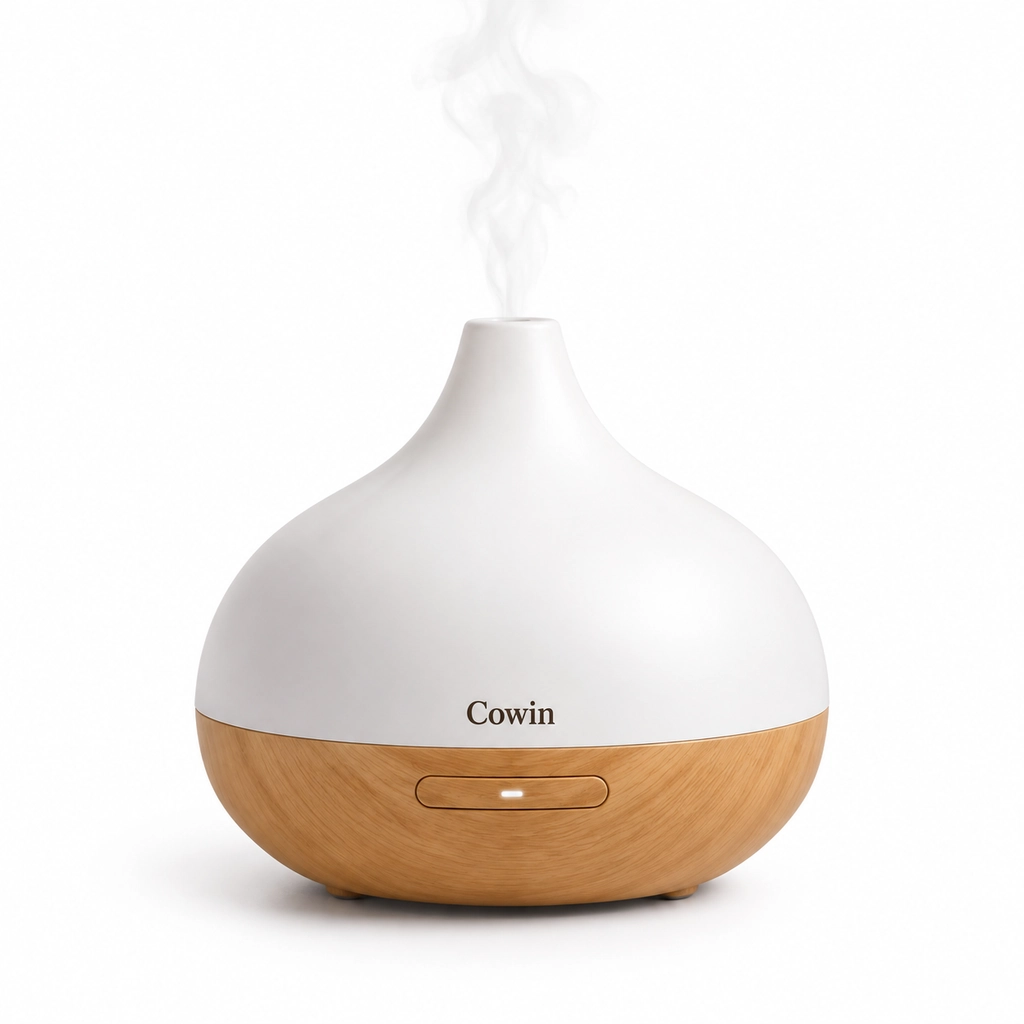 White wood base ultrasonic diffuser