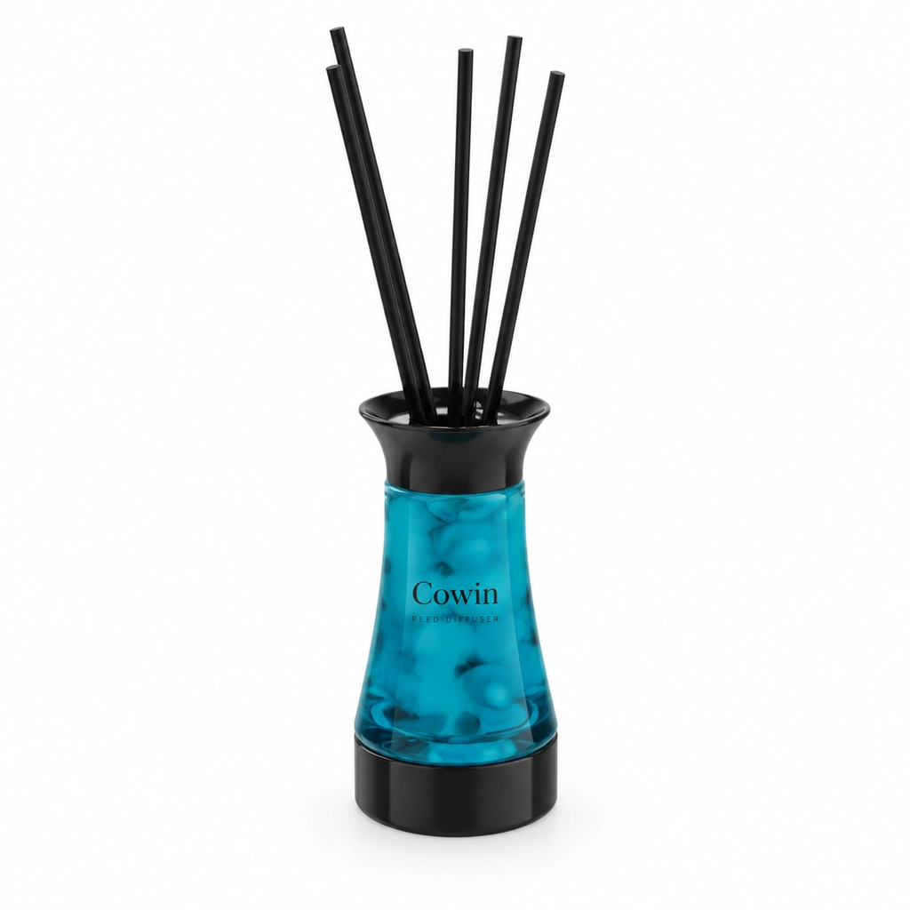 Turquoise reed diffuser black reeds